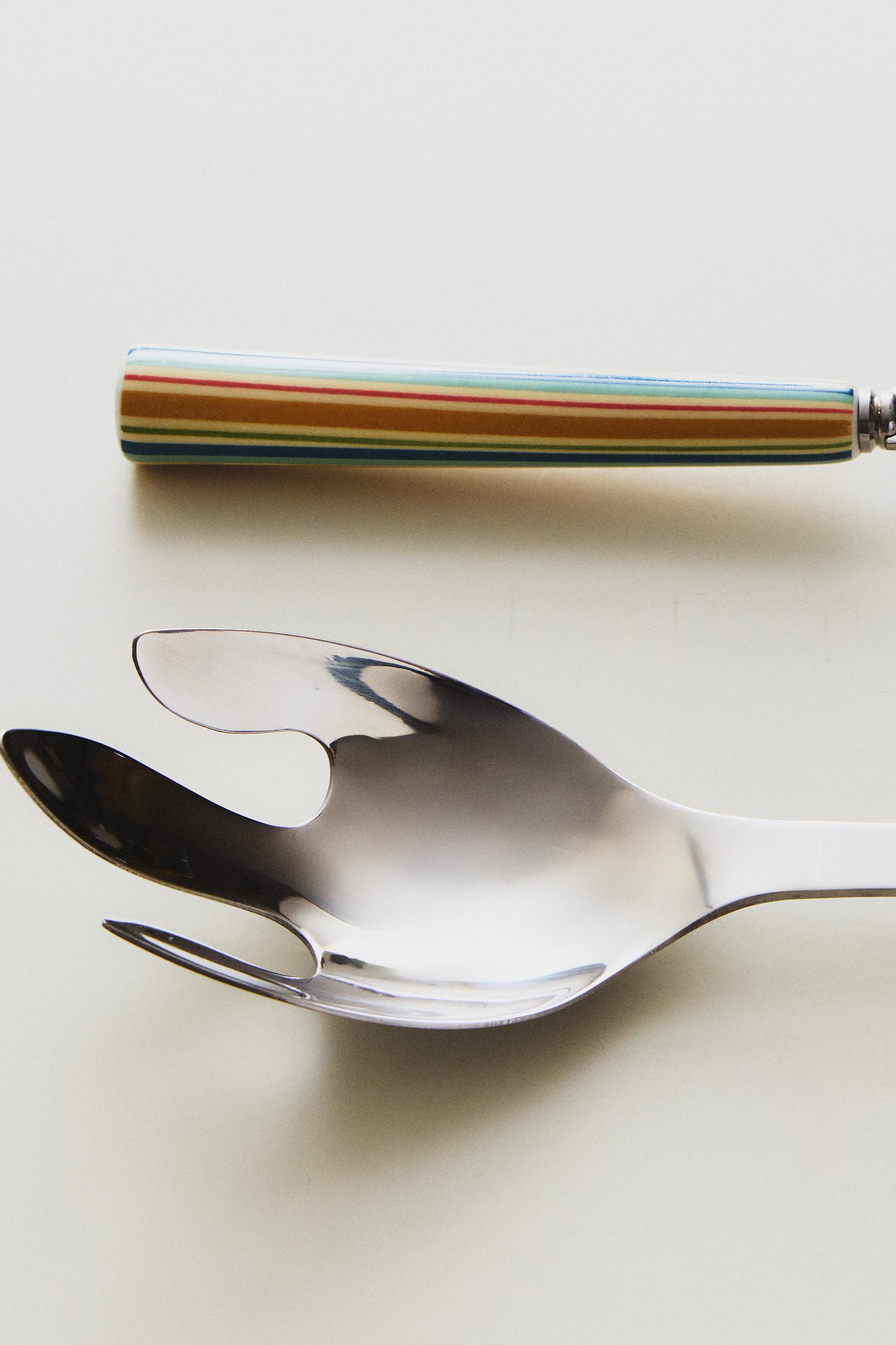 ENSEMBLE COUVERTS SALADE MANCHE CÉRAMIQUE (LOT DE 2)